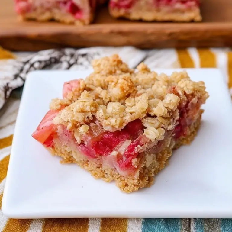 Rhubarb Oatmeal Bars