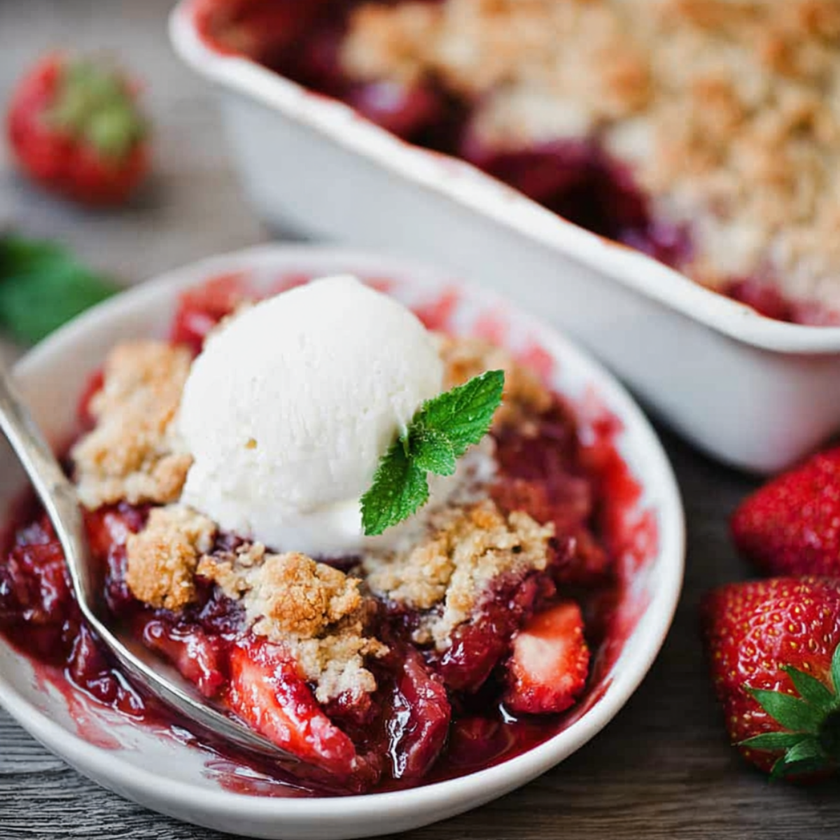 Strawberry Rhubarb Cobbler